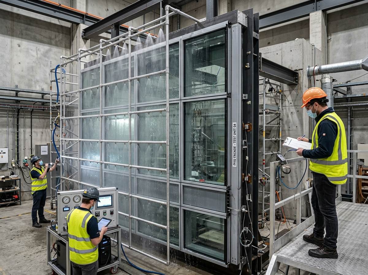Calibrated AAMA 501.2 Mock-Up Observation and Laboratory Water Testing